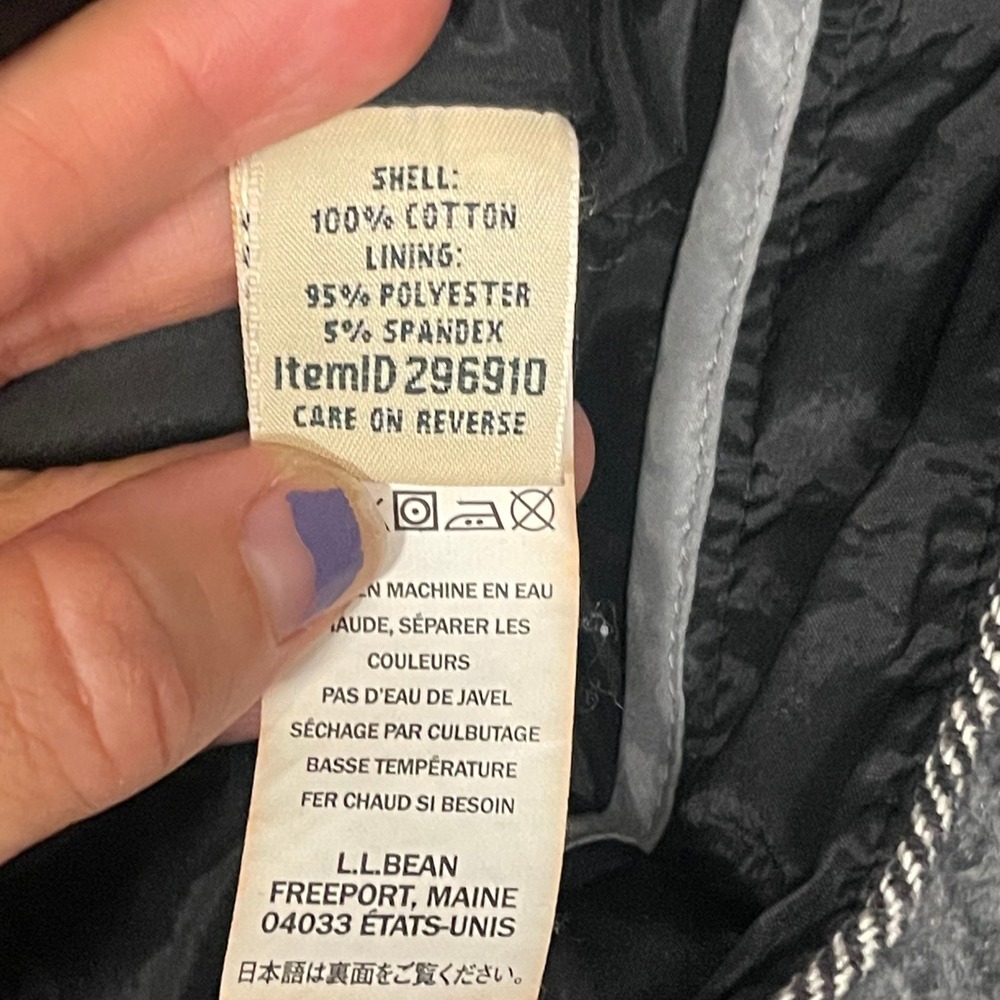 LL Bean Herringbone Dress Pants Trousers Womens 16 Black White Classic Fit‎ - Picture 13 of 15
